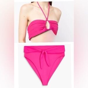 NWT Mara Hoffman $375 Pink Bikini Set size S